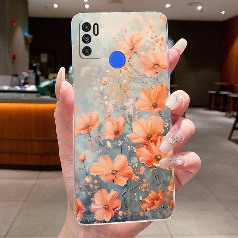 For Tecno Spark 5 Air 6 Air Spark5 Pro Funda Cover Flower Butterfly Bow Phone Casing Soft Silicone Transparent TPU Jelly Case