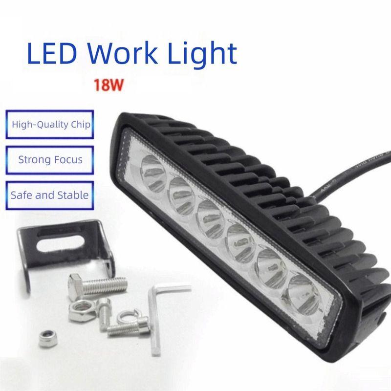 18W Power LED Daytime Running Lights Super Bright 6000K White Spotlights High Bright Aluminum Alloy LED Work Light SUV Truck