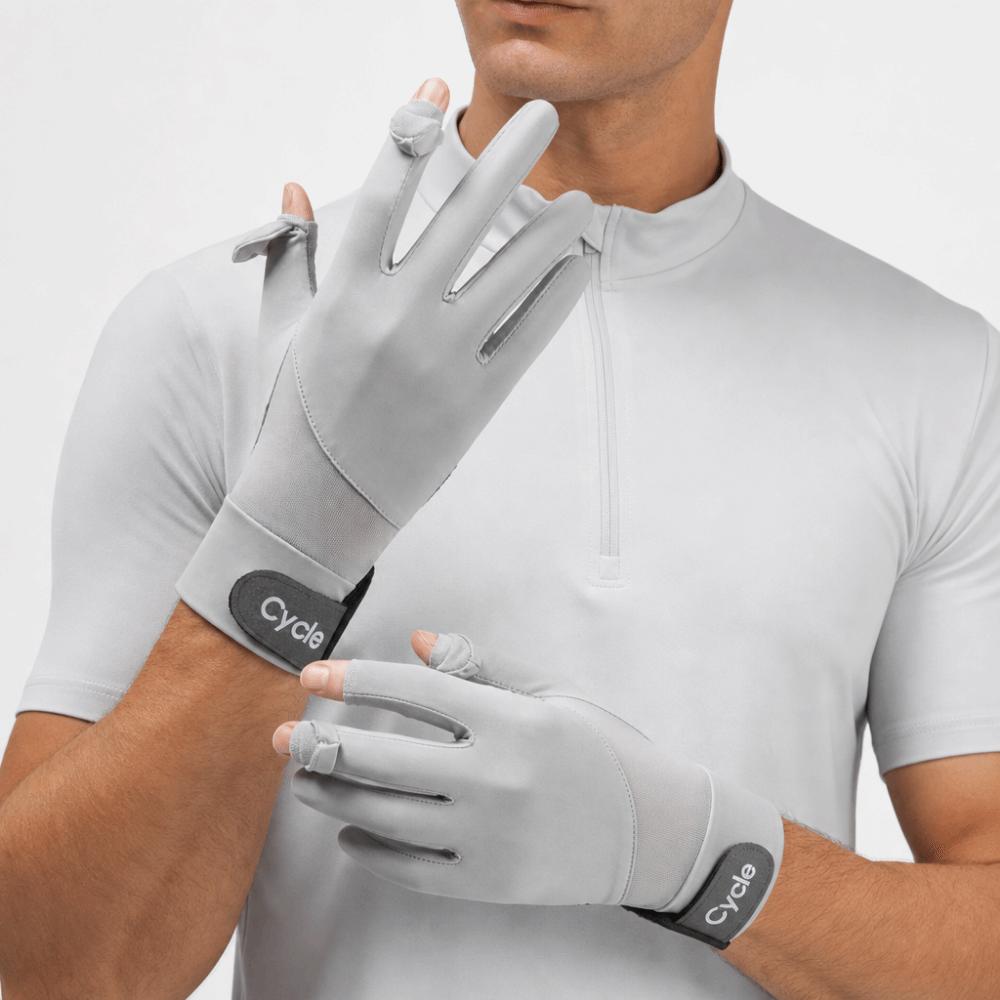 Waterproof Ice Silk Riding Gloves Non-Slip Summer Driving Mittens Sun Protection Gloves Cycling