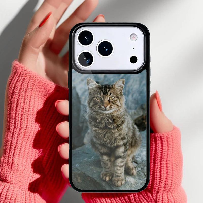 Cute Cat Tabby Kitten Moggy Phone Case for iPhone 17 16 15 14 13 Pro Max Back Cover for 12 11 Pro Coque