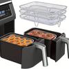 The Rectangular Fryer Rack Is Suitable For Baking And Roasting, Featuring A Three Layer Stainless Steel Dehydrator Rack