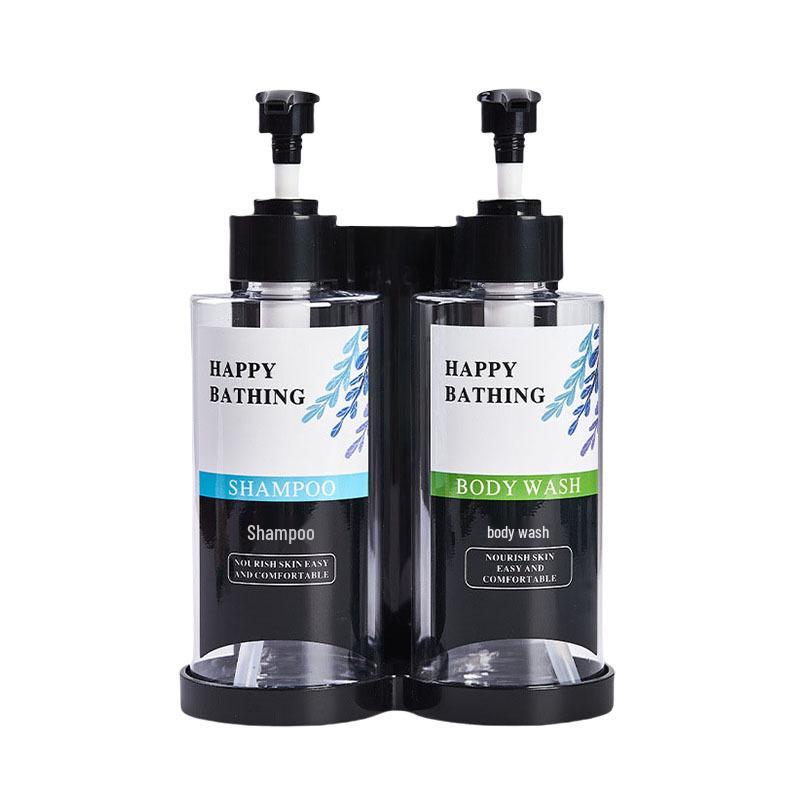 300ML No-Drill Dual Head Soap & Shampoo Dispenser