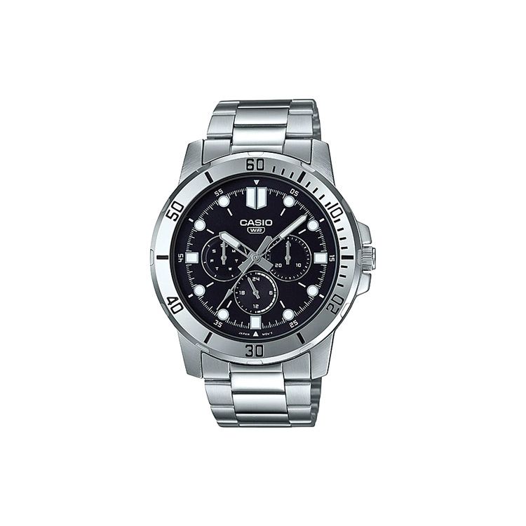 Casio Standard Series Retro Fashion Trend Business Casual Classic Quartz Watch Men watches Black MTP-VD300D-1E Metal Watch Box (Free Gift)