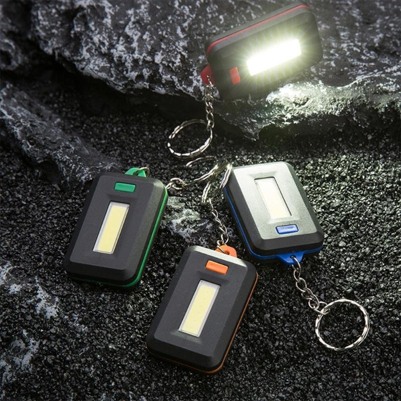 Mini Emergency Light Keychain Flashlight for Fishing Camping Dog Walking 3 Light Modes Keychain Work Lamp Portable