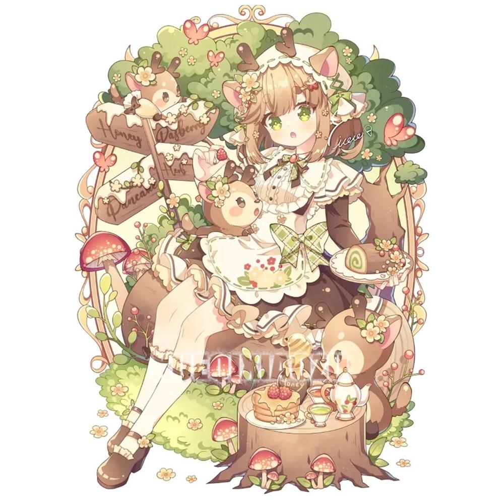 

Бриллиантовая мультяшная живопись, ювелирные изделия, принцесса, вышивка крестом, мозаика, вышивка стразами, алмазное искусство, набор для хобби ручной работы, подарок Round 20x30cm