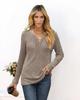 European & American Autumn/Winter V-Neck Loose Long Sleeve Women's T-Shirt