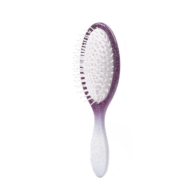

Набор расчесок для завивки с блестками для влажных и сухих волос: Пластиковая массажная расческа с подушкой безопасности для прямых и гладких волос 22.6 x 7 x 2.5 cm фиолетовый/серебряный