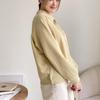 New Arrivals Open Run Half Zip Raglan Solid Color Crew Neck Sweatshirt Light Y