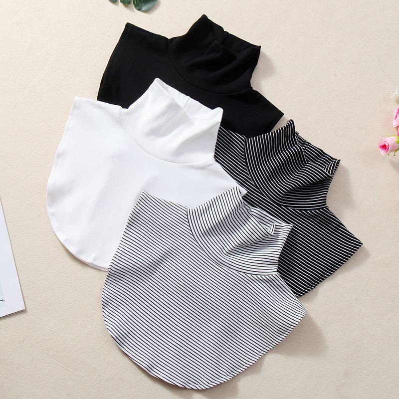 Dětské pruhované základní tričko s polozvýšeným hřejivým stojáčkem na podzim a zimu