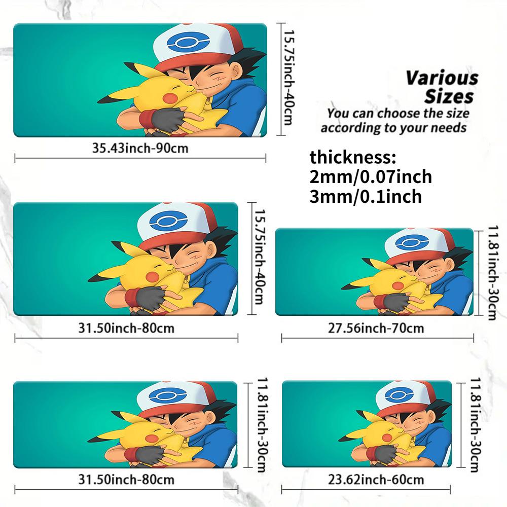 Pokemon Starters Cherry Blossom Ukiyoe Gaming Desk Mat NonSlip Washable Mouse Pad 30x80x0.2cm