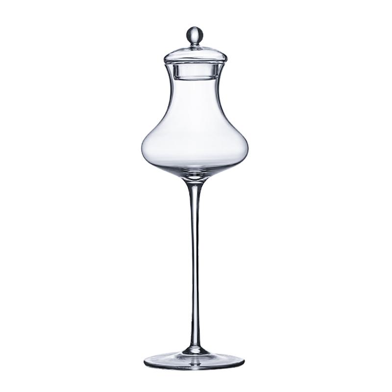 TT6203 CRISON Crystal Tulip Shape Tasting Glass Creative Goblet Cocktail Glasses Whiskey Fragrant Cup for Party Bar Drinkware