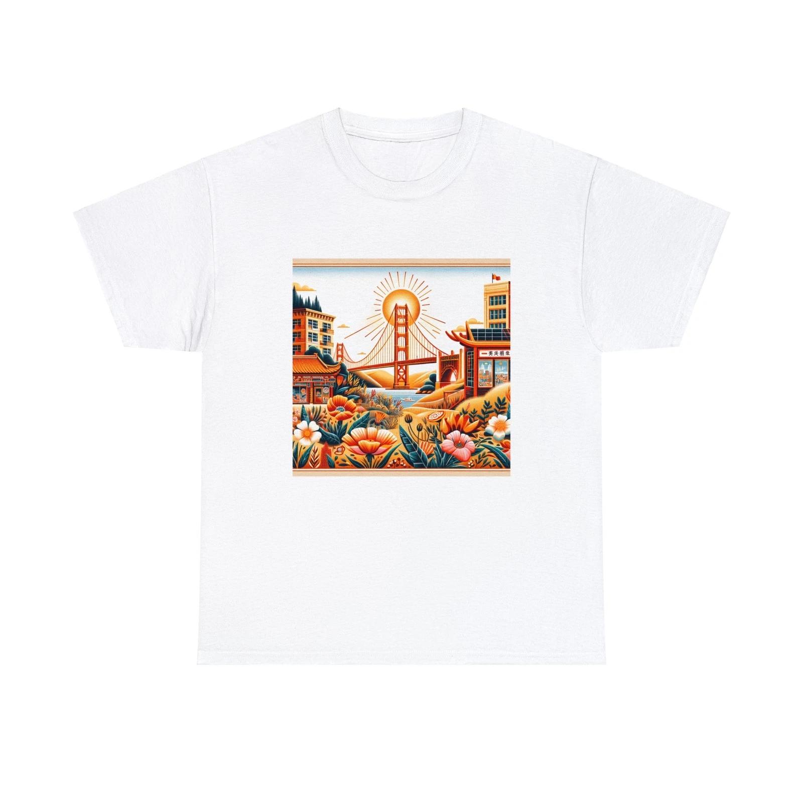 Unisex Adult T Shirt San Francisco, Golden Gate Bridge, Travel Souvenir Tee 4XL