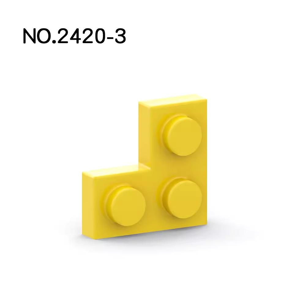 Non-Toxic 20Pcs Moc Parts 2420 Plate 2 X 2 Corner Compatible Bricks Diy Assmble Building Blocks Particle Kid Puzzle Brain Toy Gift