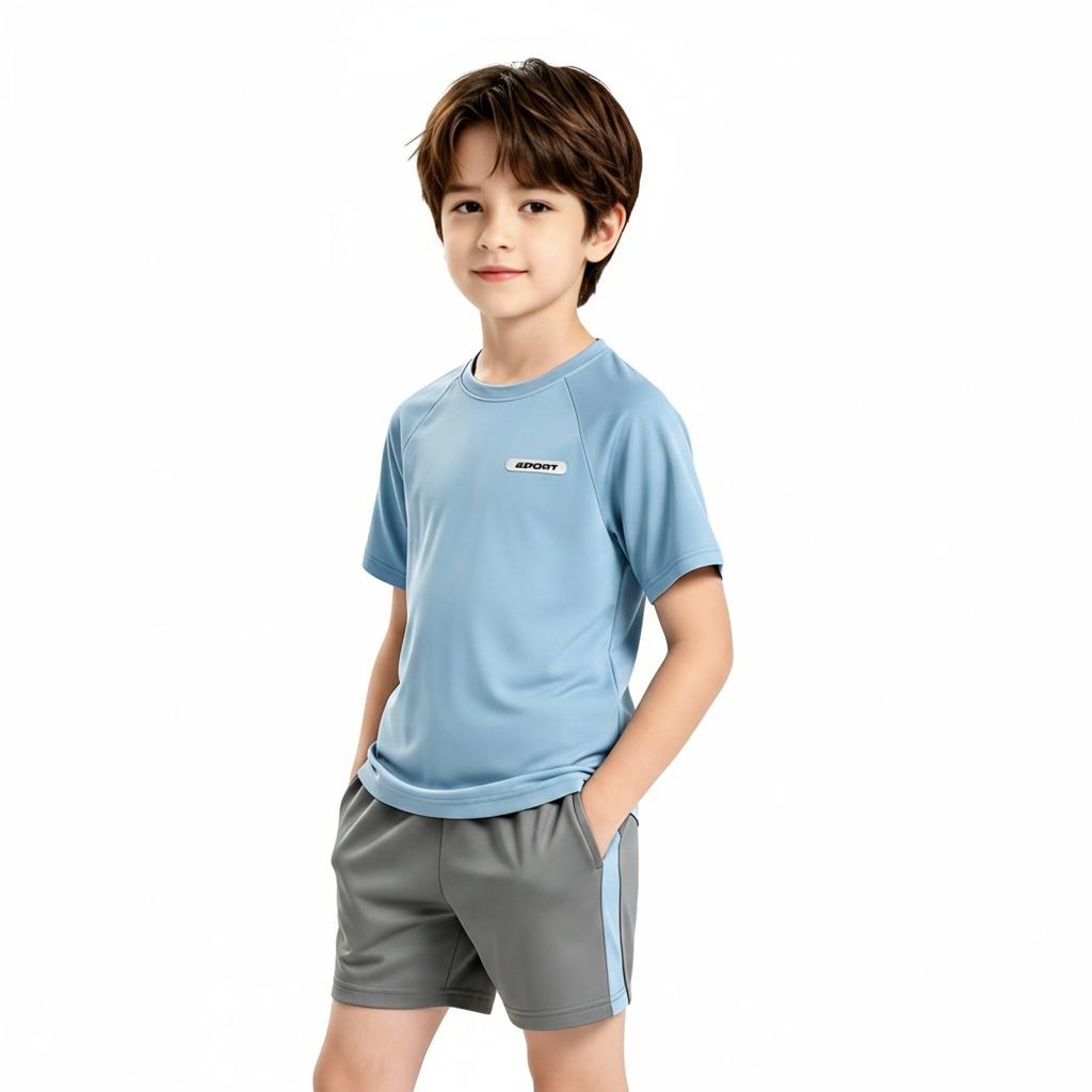 Boys' Quick Dry Sportswear Set 2 Piece Athletic Outfit for Running Training