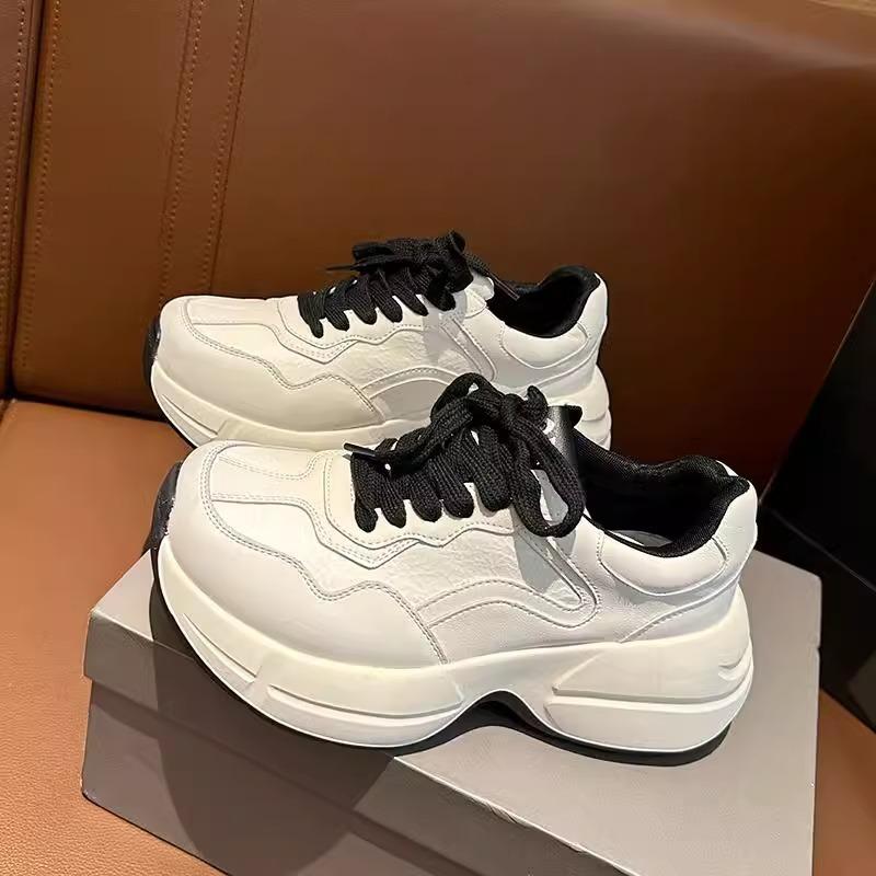 Dad shoes women's autumn and winter new thick soles increase height and show height, small white shoes sports and leisure shoes women