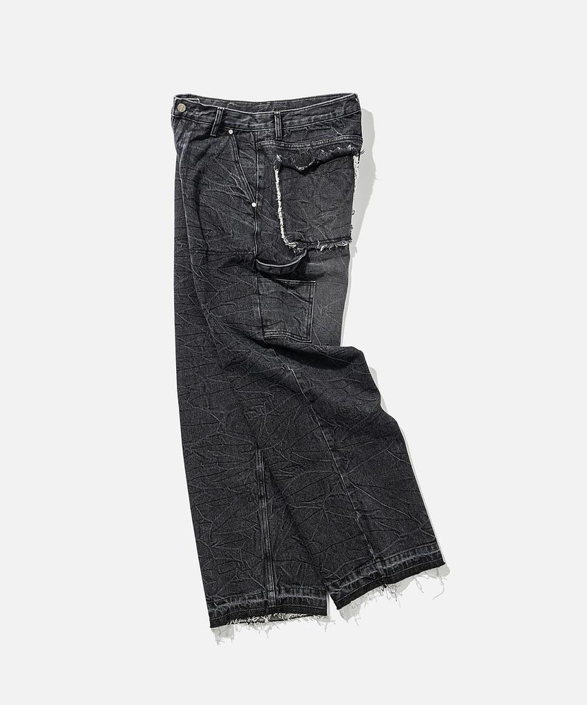 VASTIC Wrinkle Washed Carpenter Pants_Black