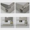 2Pcs Glass Door Hinge Easy Installate Silver/Black Color