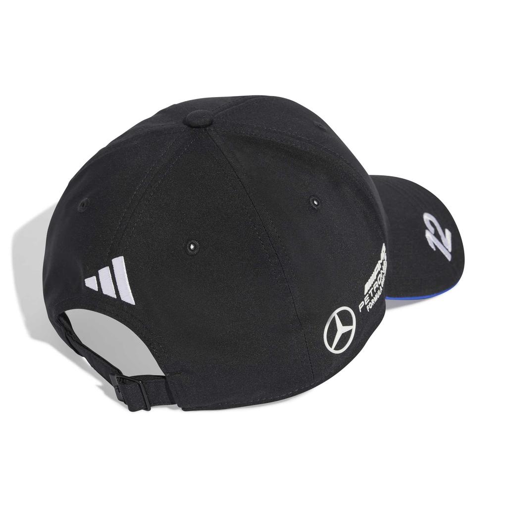 Adidas Mercedes AMG Petronas Formula One Team Kimi Antonelli Cap, V6447, Black (JZ6712), Unisex, Size 60-63cm