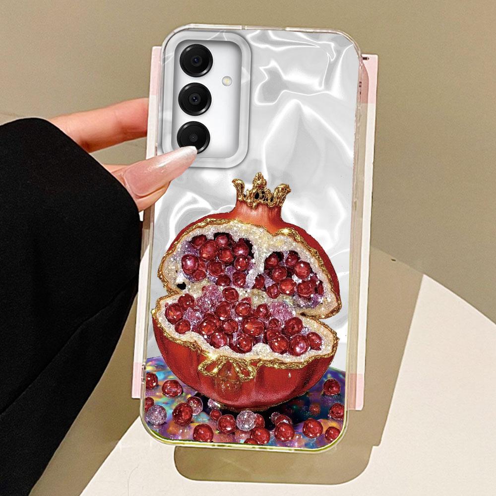 White Peony Lotus Print Women Girls Phone Case for Samsung Galaxy A55 A56 A36 A26 A16 A53 A06 A14 A24 A34 A54 A15 A25 A35 Cover