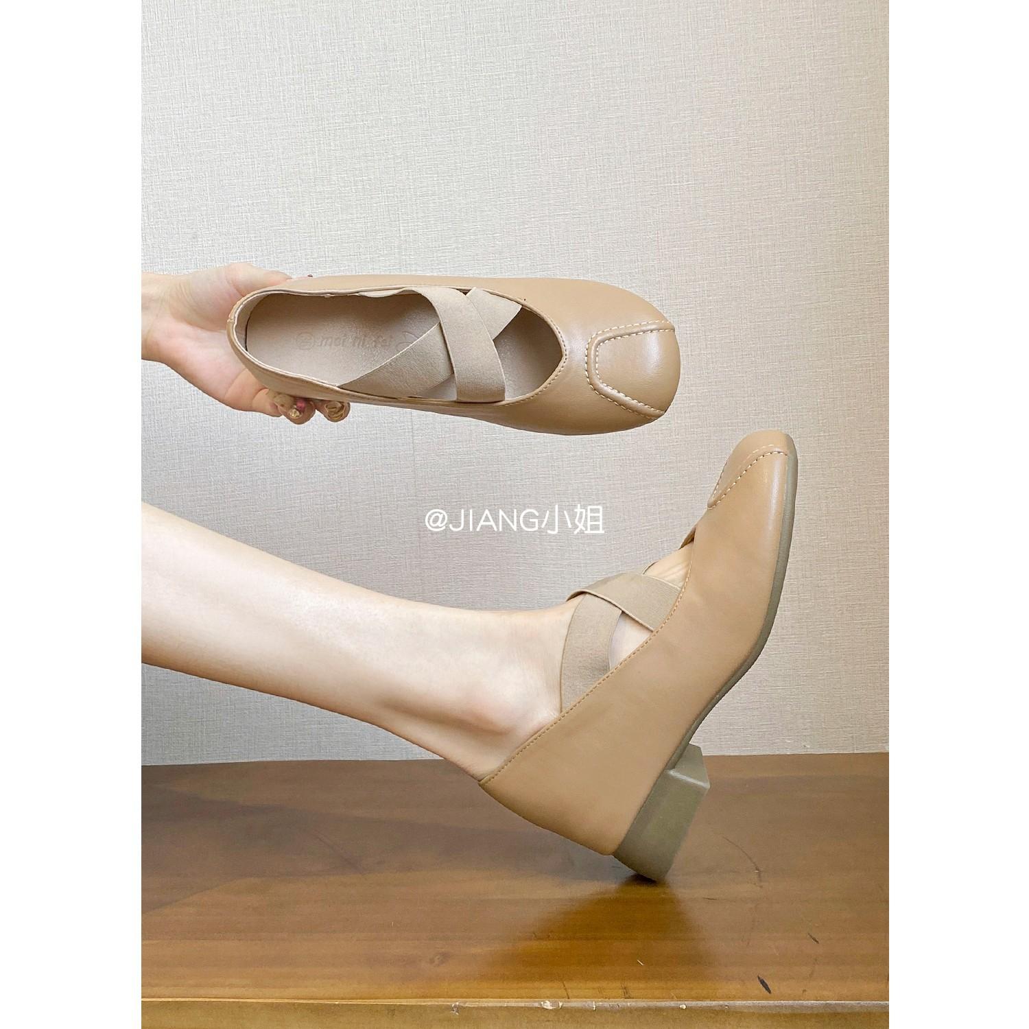 

Модные женские туфли Мэри Джейн из овчины, 6 см скрытый каблук, удобные балетки на низком ходу, ремешок крест-накрест 33