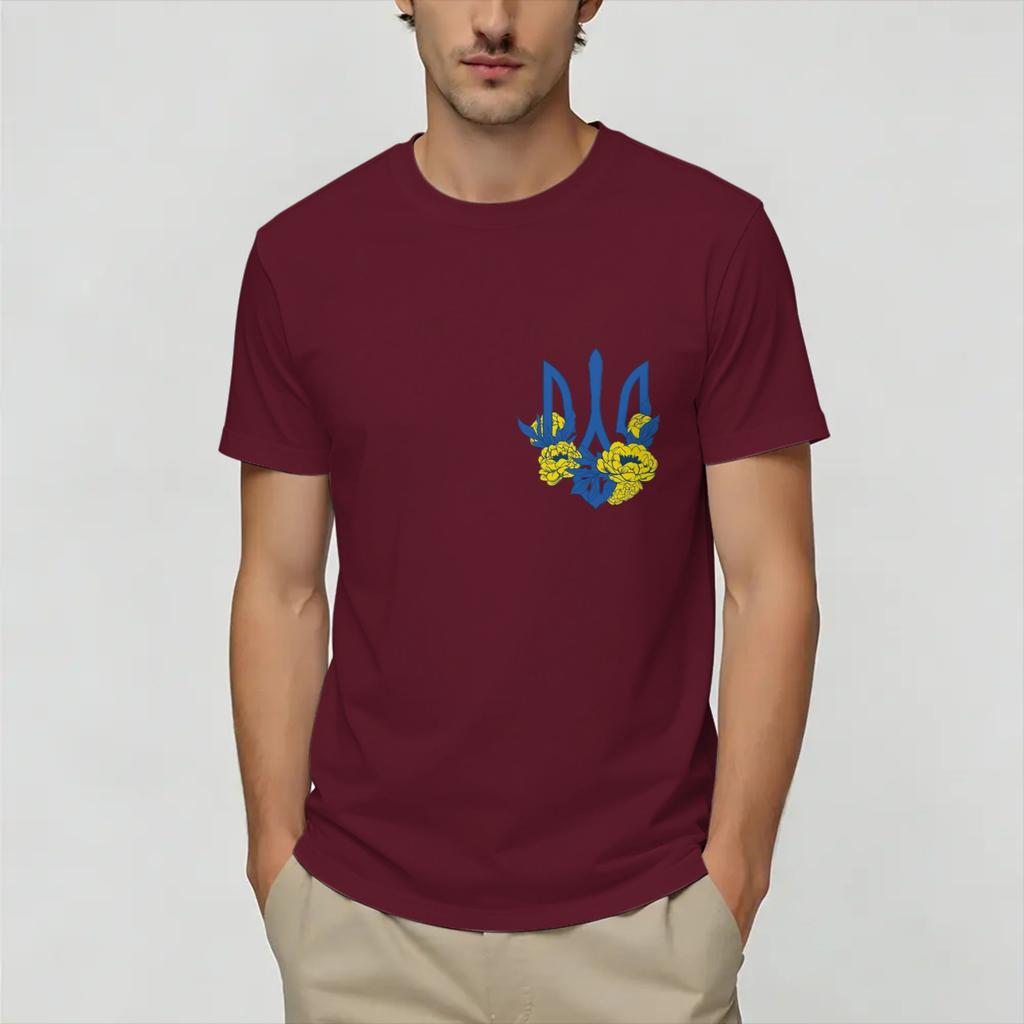 Ukraine Ukrainian Flag Cotton TShirt For Unisexs Summer Y2K Basic T Shirts O Neck Harajuku Tee Shirt Oversize Wholesale Clothes