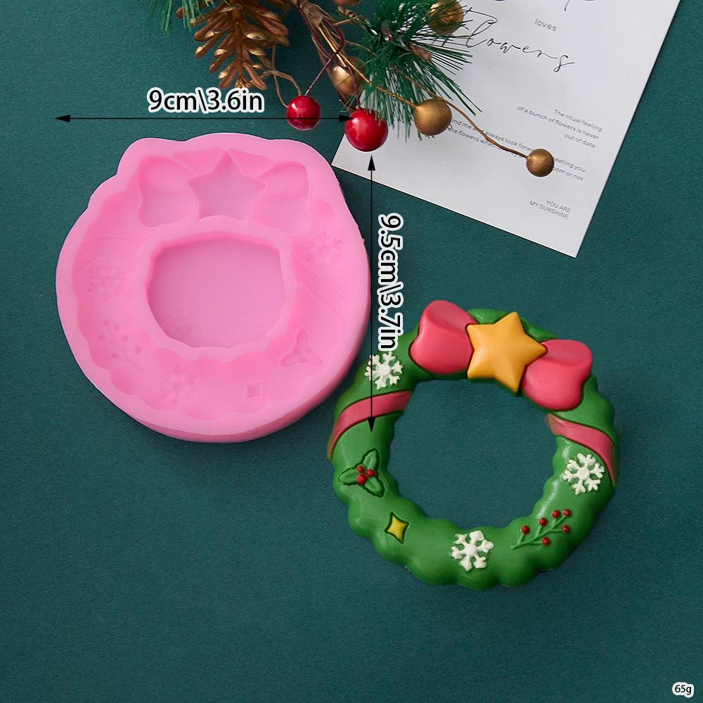 2025 Christmas Cartoon Snowman Tree Merry Christmas Silicone Cake Mold