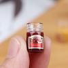 2PCS 1:12 Dollhouse Miniature Food Mini Strawberry Sauce Jam Honey Food Lemon Water For Doll Kitchen Toy Accessories