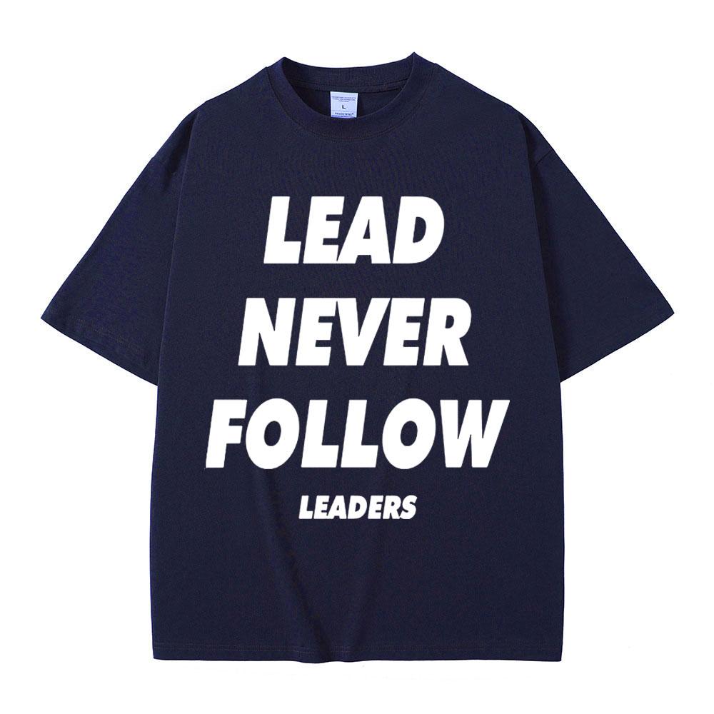 Rapper Chief Keef Lead Never Follow Leaders T Shirts Men Women Fashion Hip Hop Vintage T-shirt Cotton Casual Oversized T-shirts