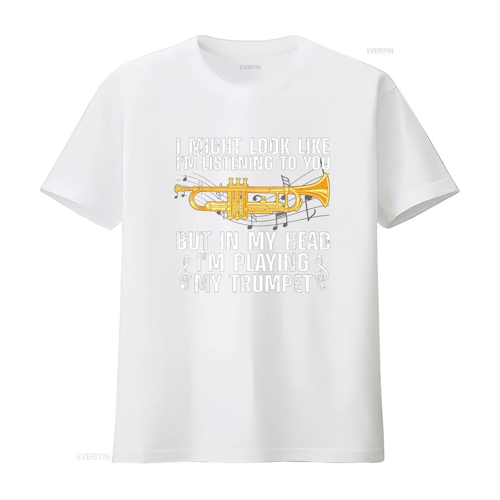Cool Trumpet For Player Marching Band Geek T Shirt vintage Washed Stretched Stylish Versatile Top For Everyday Wear Comfortable