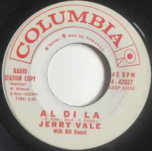 

7inch Record JERRY VALE, BILL RAMAL - Al Di La 442027PROMO Columbia 1961 US Pop Used