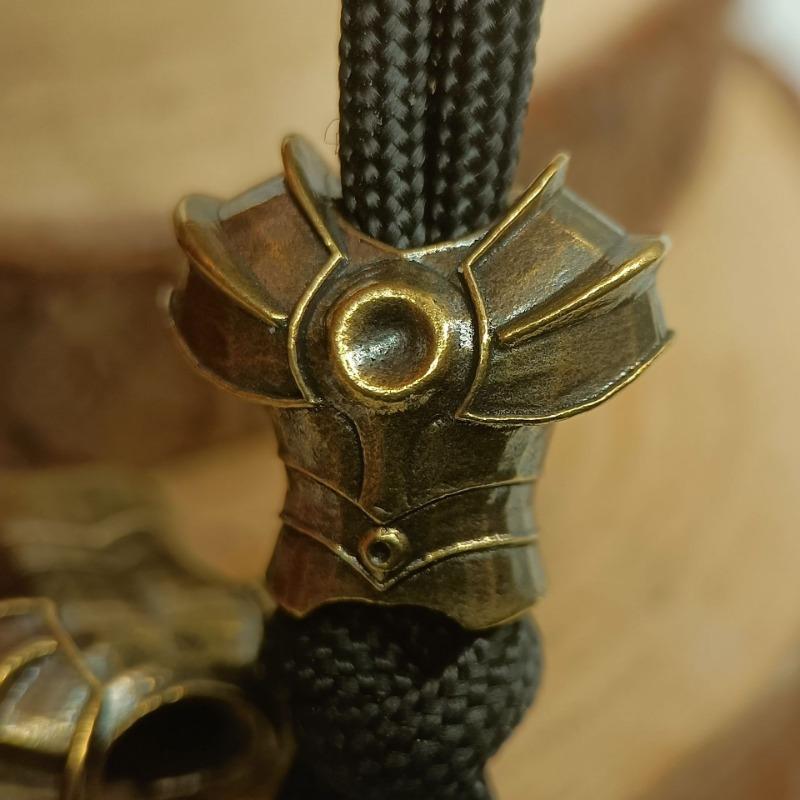 Koraliki do noża z mosiądzu pancernego DIY Plecione bransoletki Wisiorki Sznurek Akcesoria Zawieszki Narzędzie outdoorowe