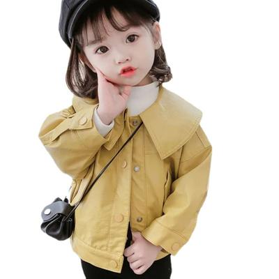 Kids Clothing Children's Leather Jacket Spring Autumn Girls Lapel Jacket