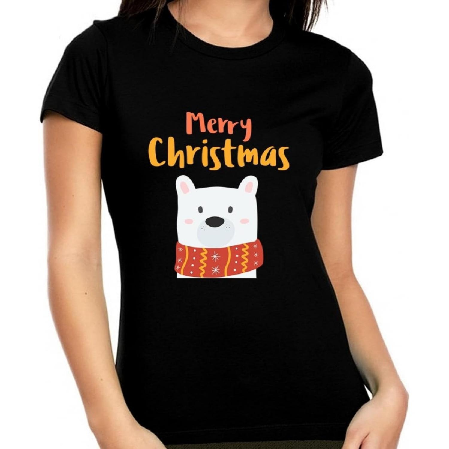 Fire Fit Designs Cute Polar Bear Christmas Pajamas Christmas Tshirt Womens Christmas Pajamas for Women Christmas Shirt XXXXXL разноцветный