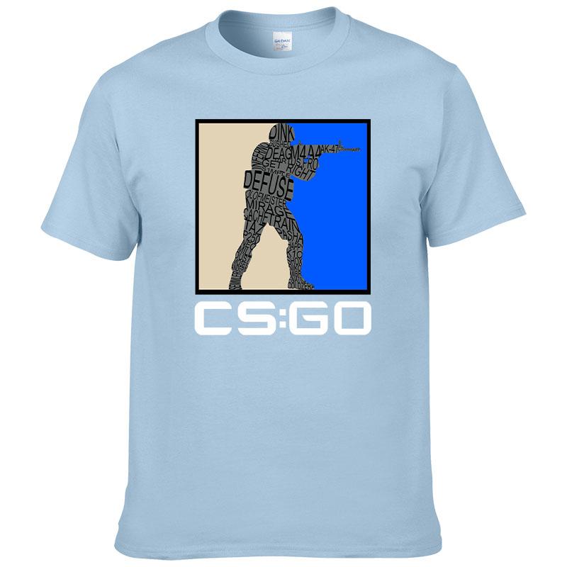 Counter Strike O Neck TShirt CSGO Blood Youth Shooting Pure Cotton Original T Shirt Men Tops Fashion Hot Sale17 cs go