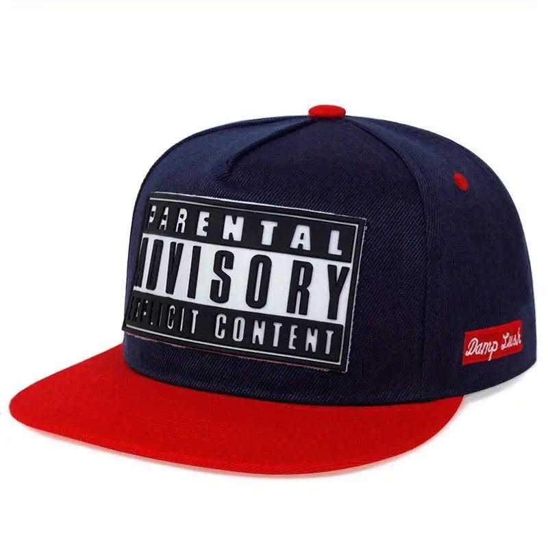 

New Advisory Embroidered Street Dance Hip Hop Hat Outdoor Leisure Sunshade Hat Flat Edge Baseball Hat Unisex