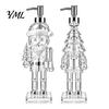 Modern Bathroom Accessories for Christmas Theme Hand Soap Dispenser, Nutcracker/Santa/Snowman/Cookie Man/Christmas Tree Shape, 55 Ounce Santa