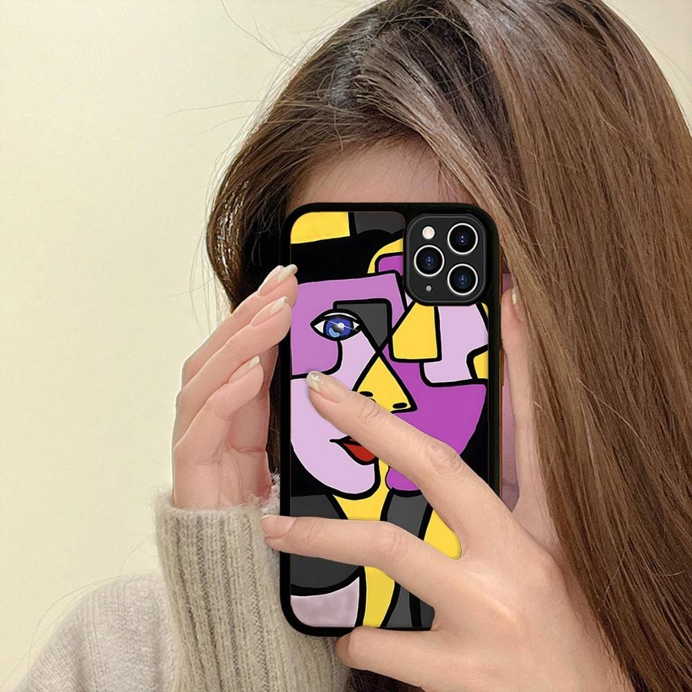 Picasso Abstrakte Kunst PC+TPU Schutzhülle Für IPhone 17 16 Pro Max 15 Plus 14 13 12 11 Hülle