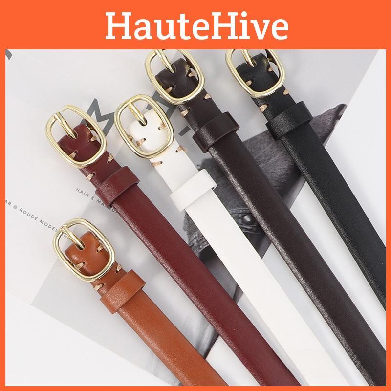 Style Vintage Ladies Jeans Belt Pu Material With Metal Pin Buckle For Daily Use