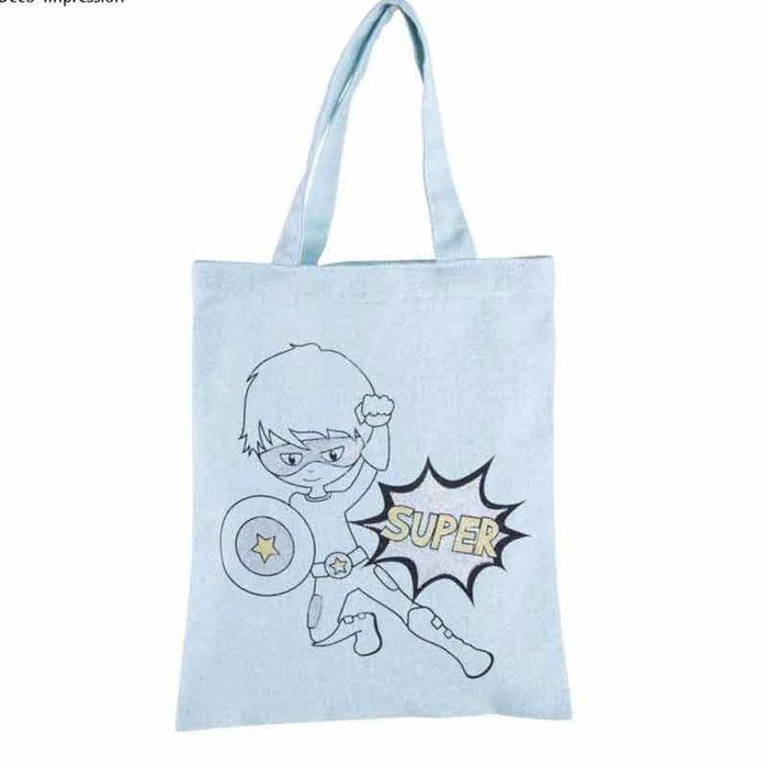 Sac en coton - RAYHER - Super-héros - 25 x 20 cm - Mixte - Pas de fermeture