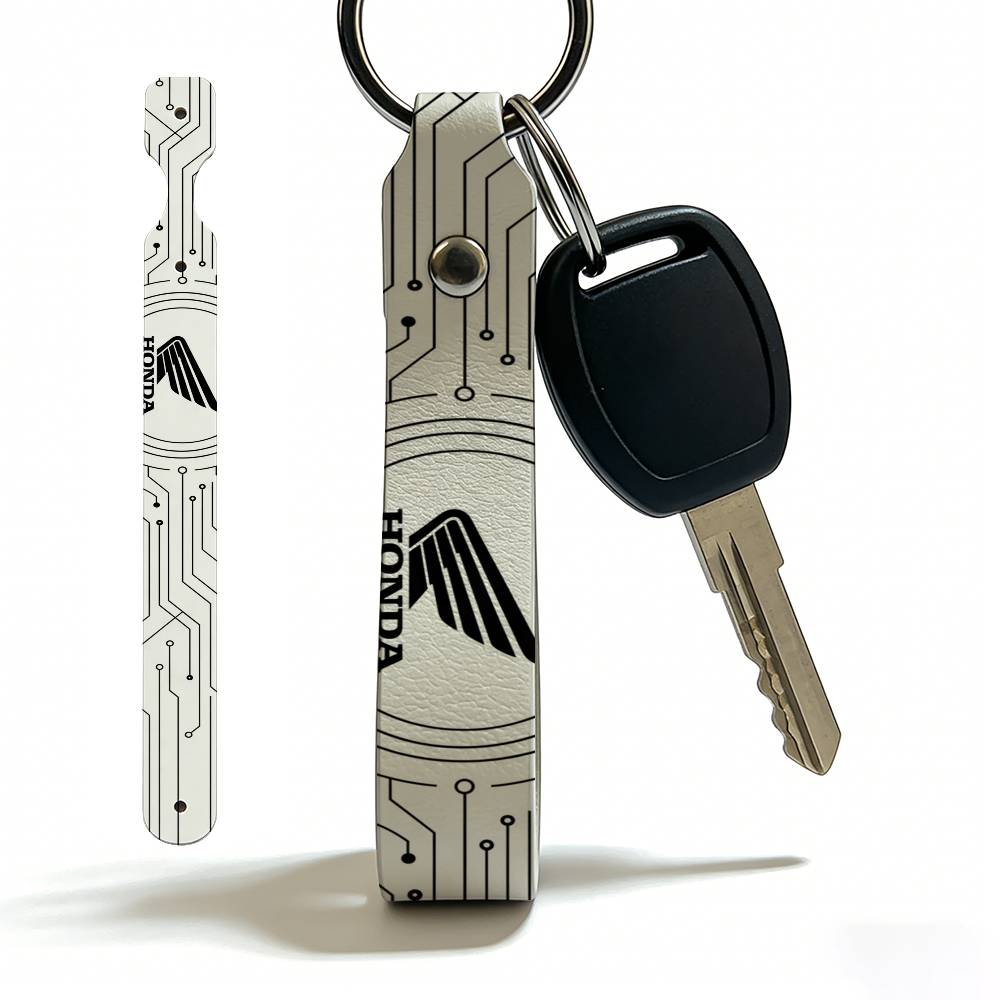 FOR HONDA RACING RIDE PU Leather Keychain Minimalist Key Holder Durable Key Organizer Car Keys Bag Accessories Gift LK6 
