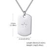 Vnox 60cm Stylish Dog Tag Pendant Neckalce for Men, Stainless Steel Geometric Box Chain Necklace, Birthday Graduate Father Gift