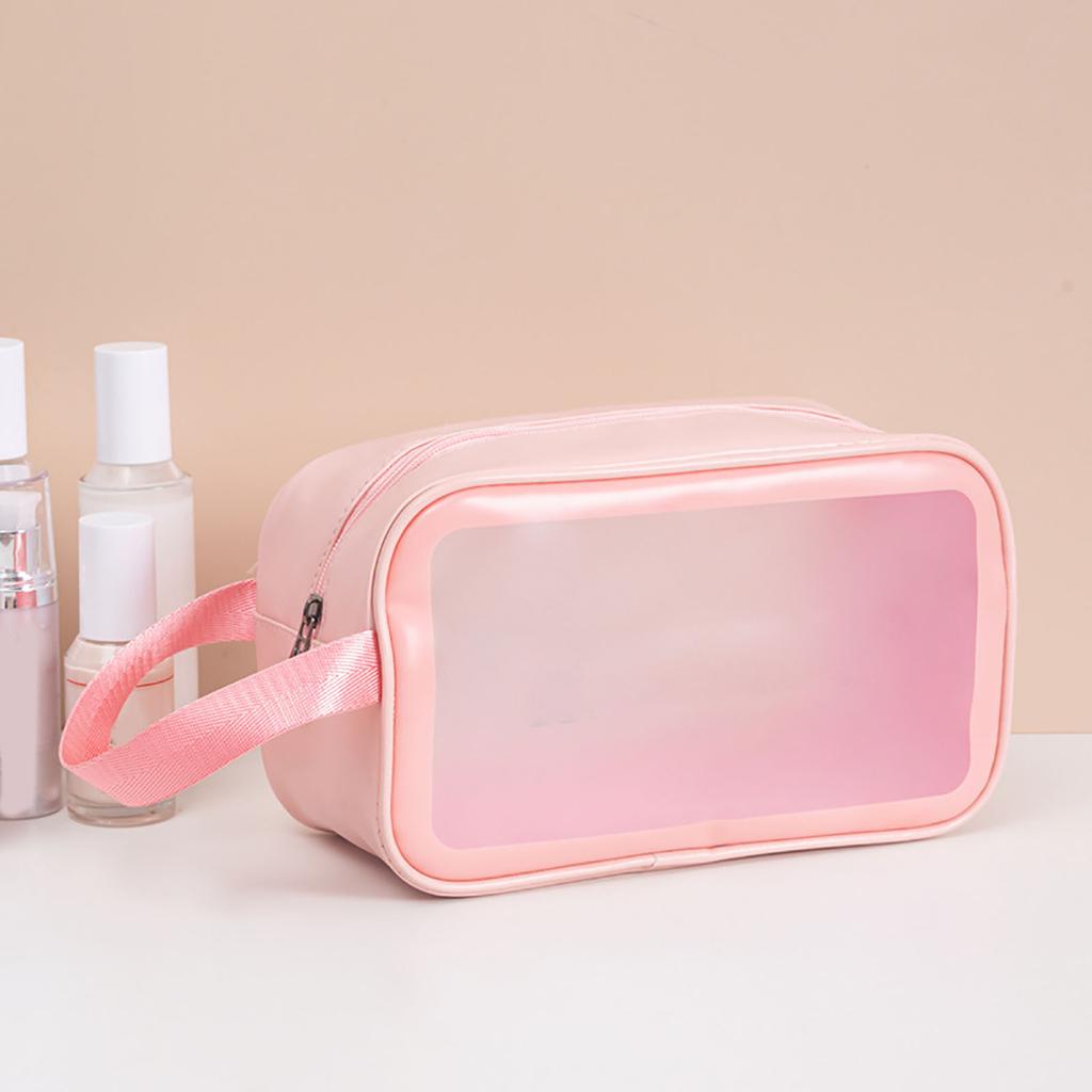Transparente Kosmetiktasche Große Kapazität Wasserdicht Reise-Kosmetiktasche mit Griff für Damen