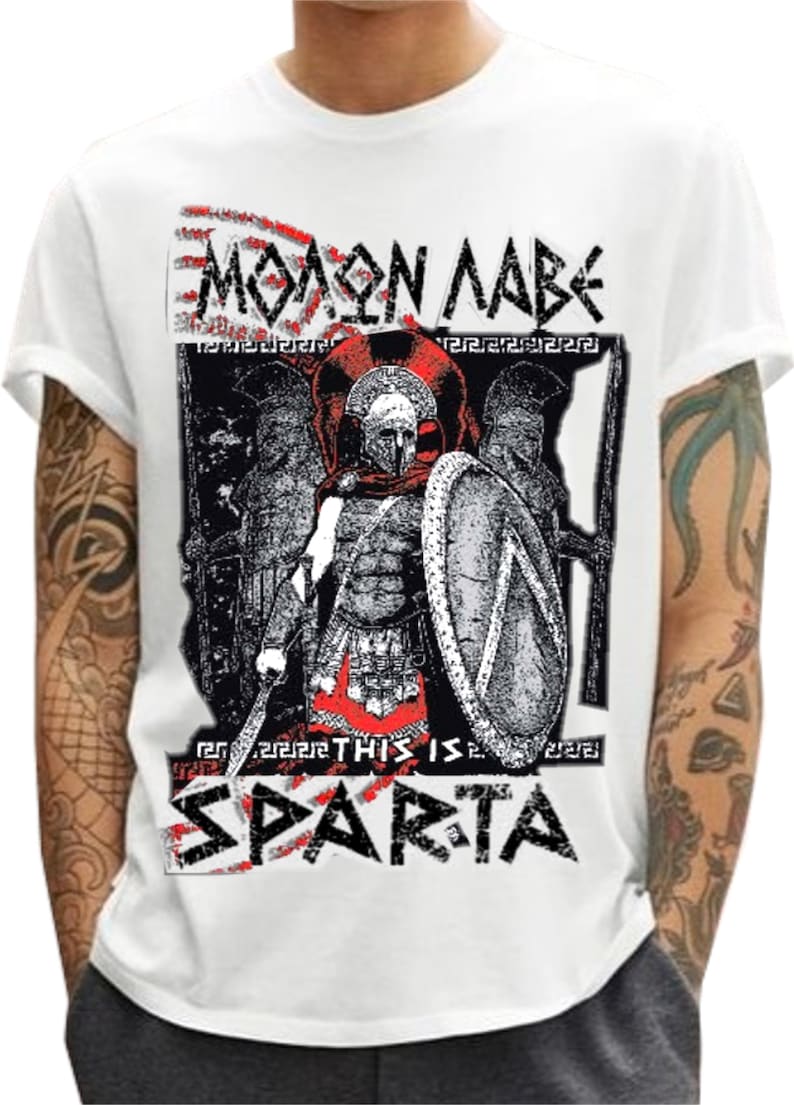 

Sparta T-Shirt Graphic T Shirts Unisex Cotton Vintage Round Neck Men Women Streetwear Tees Short Sleeve - Men s Summer Cotto... S разноцветный