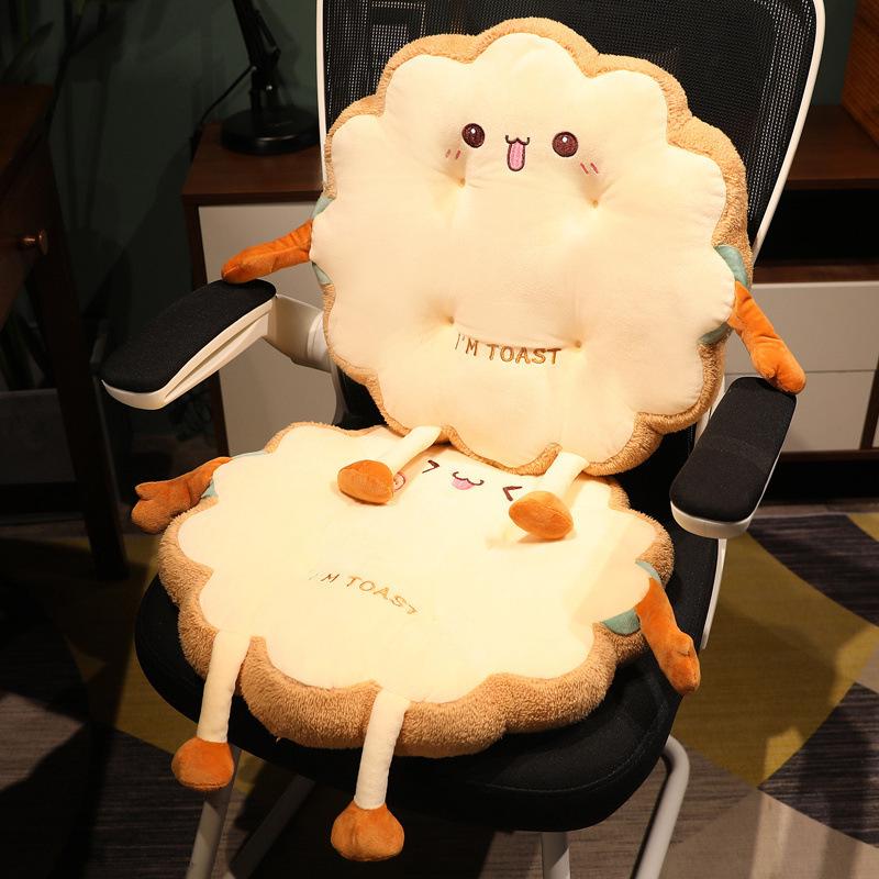 Cute Toast Bread Slice Plush Pillow Cushion for Cats/Decor