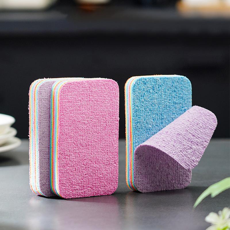 Reusable Wipe Cloth Microfiber Dishcloths Multilayer Dishwashing Rag Kitchen Cleaning Towel Window Desktop Cleaning Tools