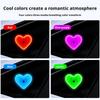 Wireless Car Solar Triangle Window Glowing Heart Ambient Mood Light Rechargeable Remote Control Car Interior Atmosphere Lamp