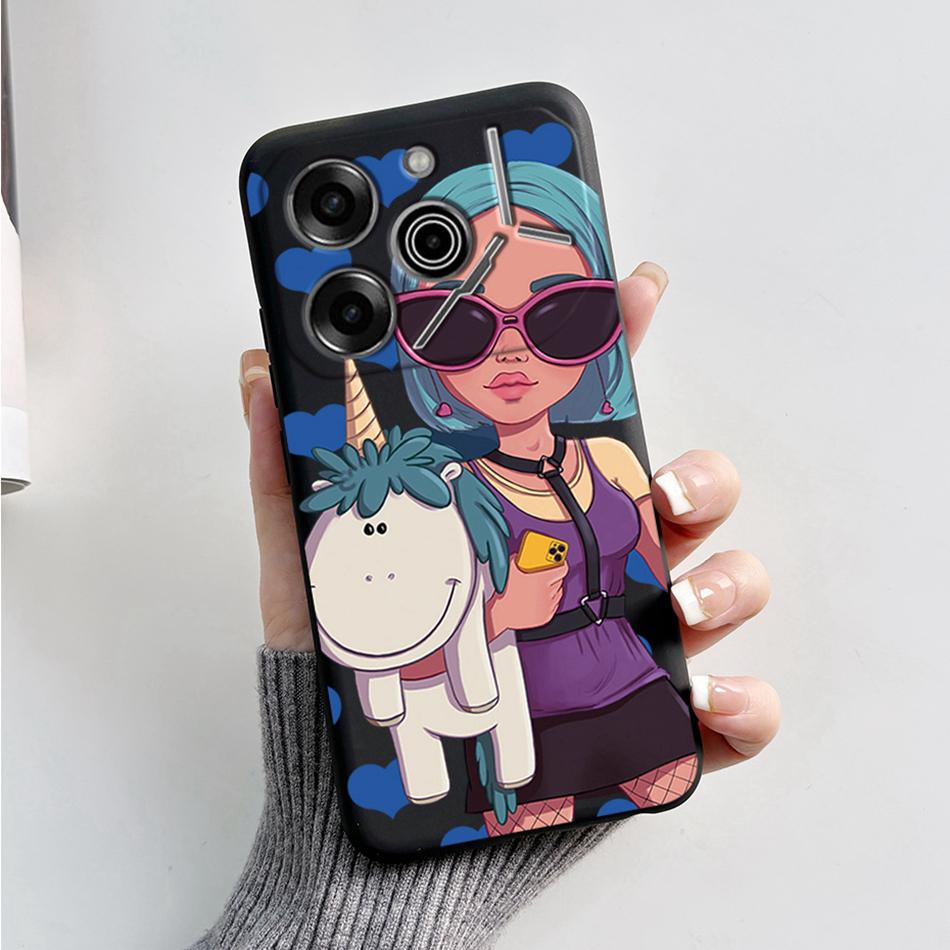 For Tecno Pova 6 Pro Case 6.78" Marble Black Silicone Soft Back Cover For Tecno Pova 6 Pro Phone Case Pova6 Pro 6Pro Coque Funda