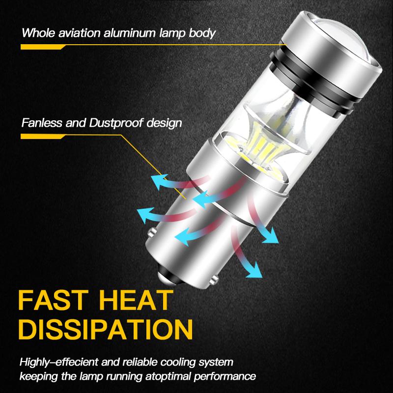 2PCS 1156 BA15S P21W BAU15S PY21W T20 7440 W21W 7443 W21/5W 3157 T25 1157 P21/5W BAY15D LED Turn Signal/DRL/Stop/Reverse Lamp