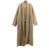 Long Sleeve Gown Knit Cardigan 40 Beige Brown Long Length Women Used