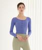 REINAMORA Button Ribbed Cover-Up Deep Periwinkle